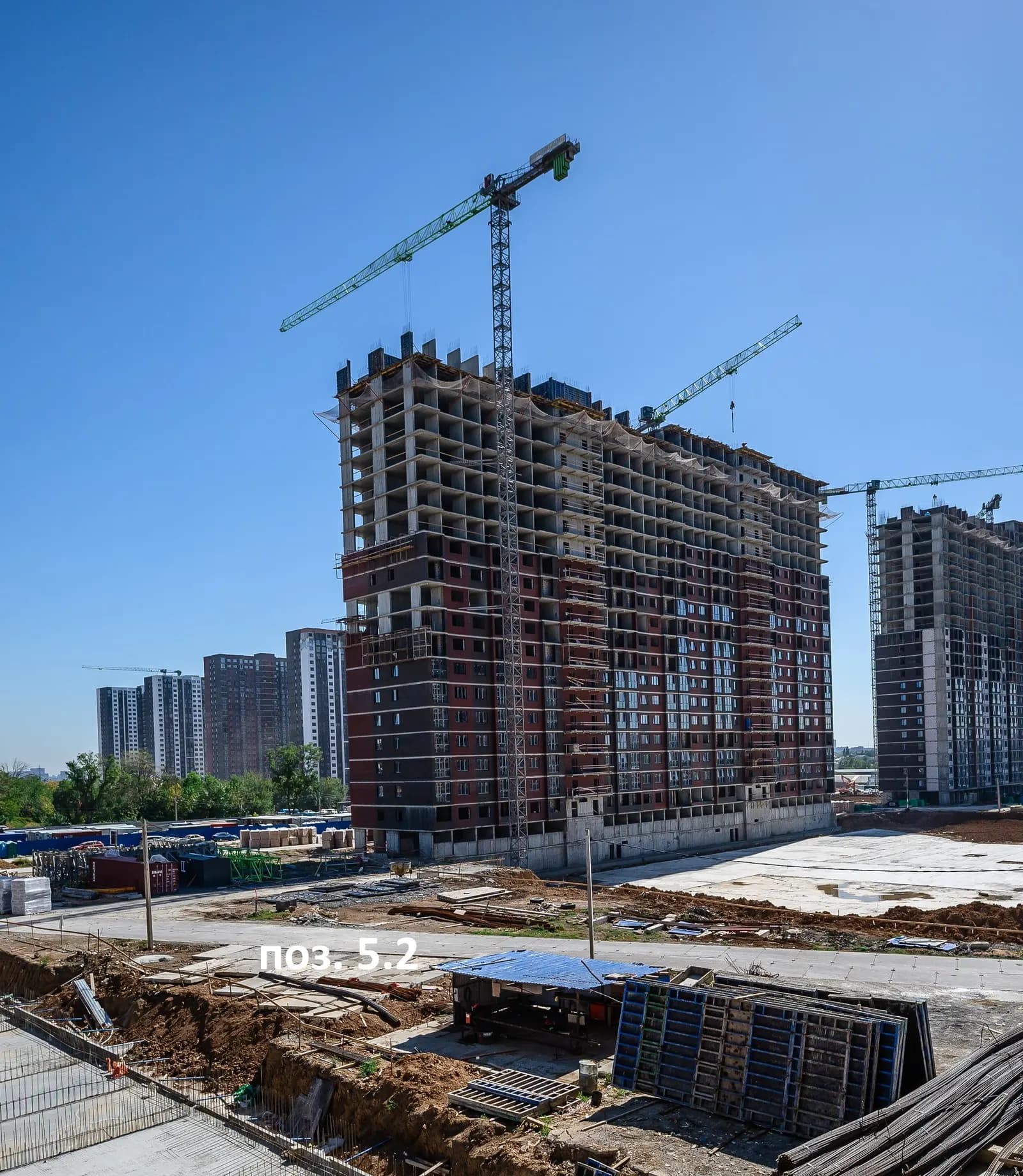 Октябрь парк поз 5.2: ход строительства, сентябрь 2026
